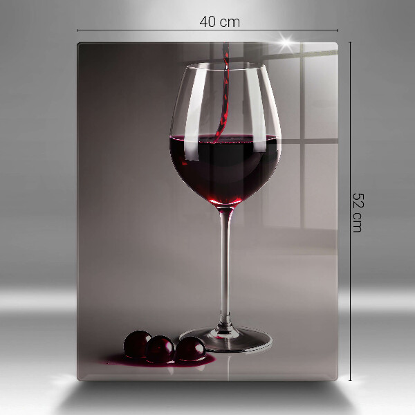 Glass worktop saver Glass and grapes