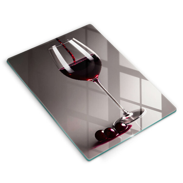 Glass worktop saver Glass and grapes