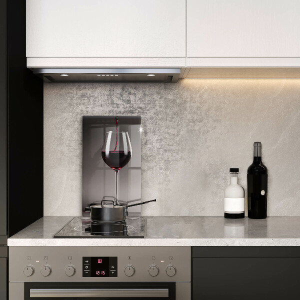 Glass worktop saver Glass and grapes