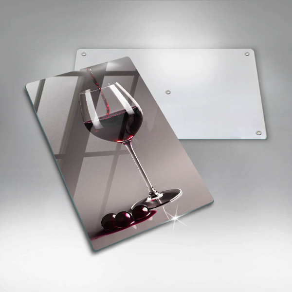 Glass worktop saver Glass and grapes