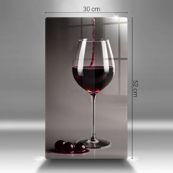 Glass worktop saver Glass and grapes