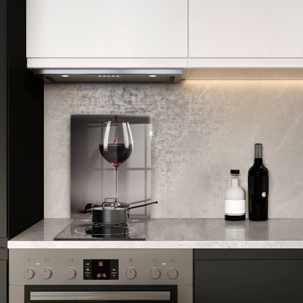 Glass worktop saver Glass and grapes