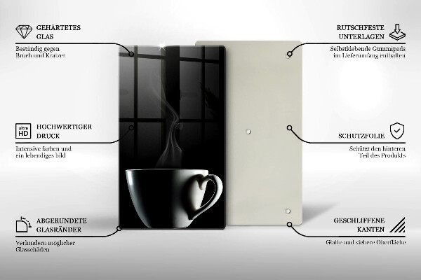 Cutting board A cup of tea