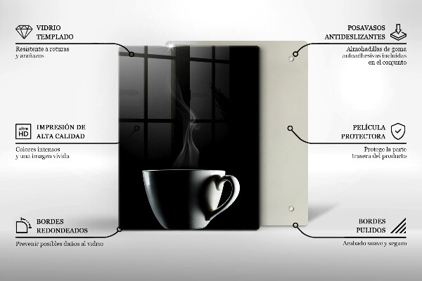 Cutting board A cup of tea