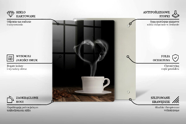 Cutting board Coffee cup heart