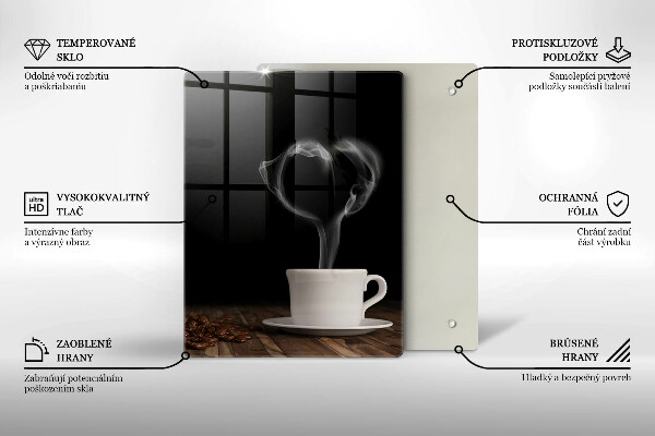 Cutting board Coffee cup heart