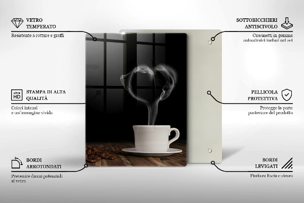 Cutting board Coffee cup heart