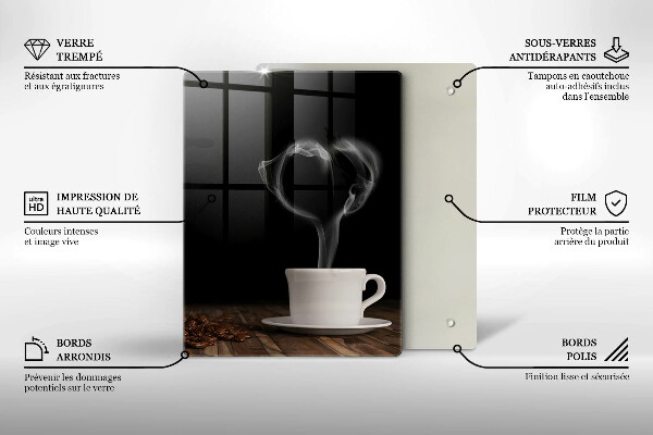Cutting board Coffee cup heart