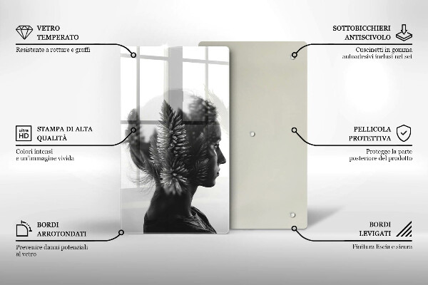 Cutting board Woman and forest