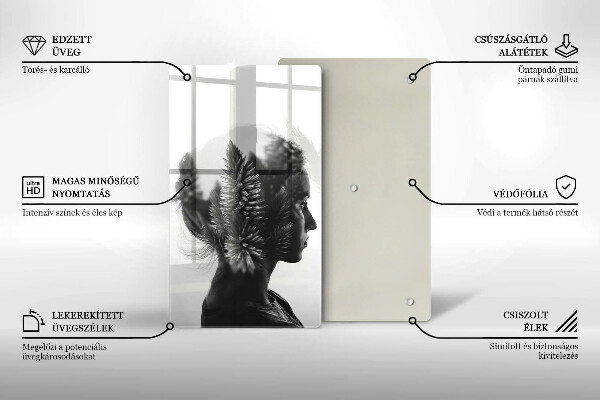 Cutting board Woman and forest