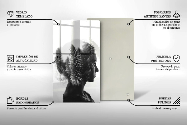 Cutting board Woman and forest