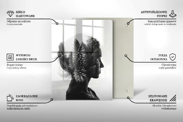 Cutting board Woman and forest