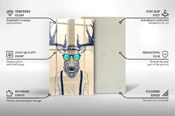 Cutting board Illustration Man Jeleń