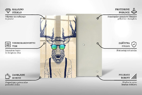 Cutting board Illustration Man Jeleń