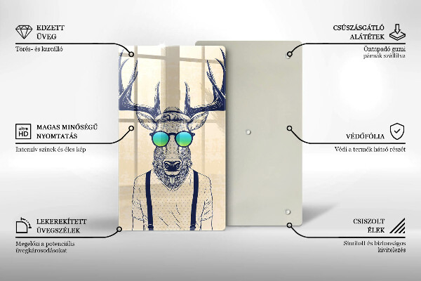 Cutting board Illustration Man Jeleń