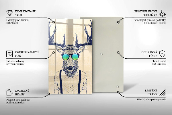 Cutting board Illustration Man Jeleń