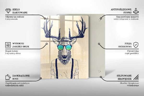 Cutting board Illustration Man Jeleń