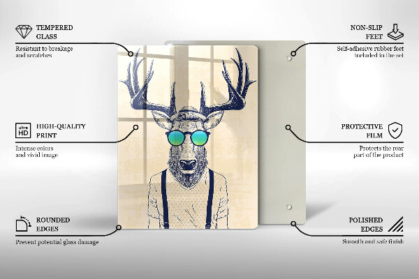 Cutting board Illustration Man Jeleń