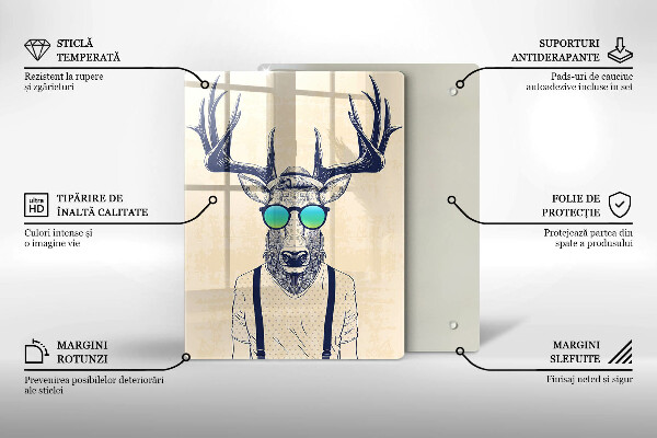 Cutting board Illustration Man Jeleń