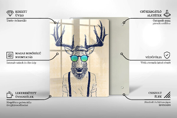 Cutting board Illustration Man Jeleń