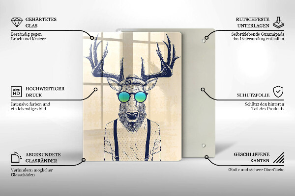 Cutting board Illustration Man Jeleń