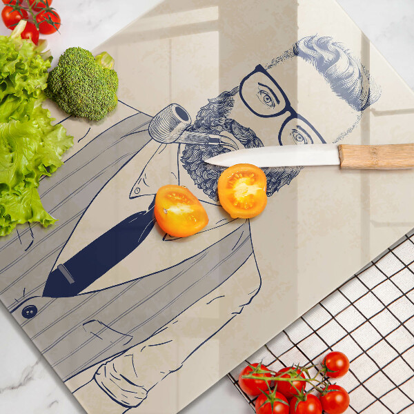 Cutting board Hipster man
