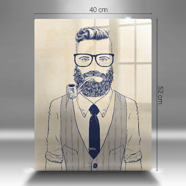 Cutting board Hipster man