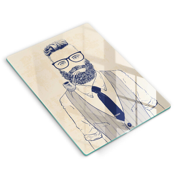 Cutting board Hipster man