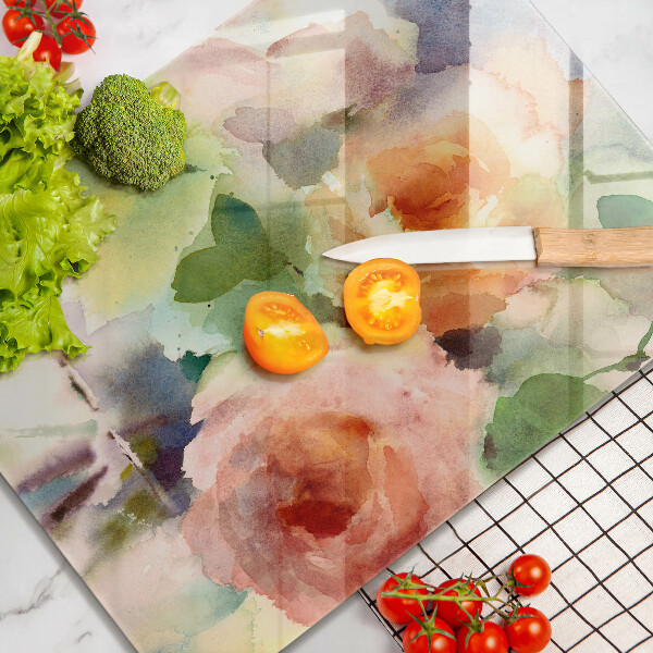 Cutting board Painted flowers