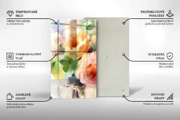 Cutting board Painted flowers