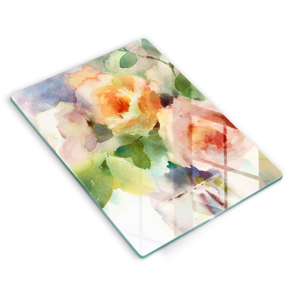 Cutting board Painted flowers