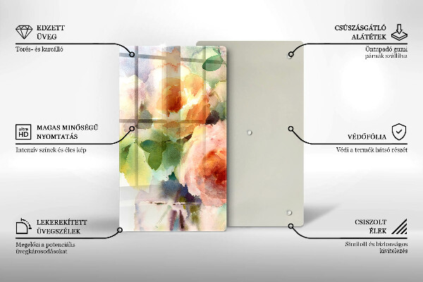 Cutting board Painted flowers