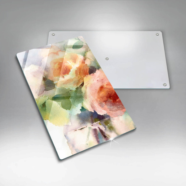 Cutting board Painted flowers