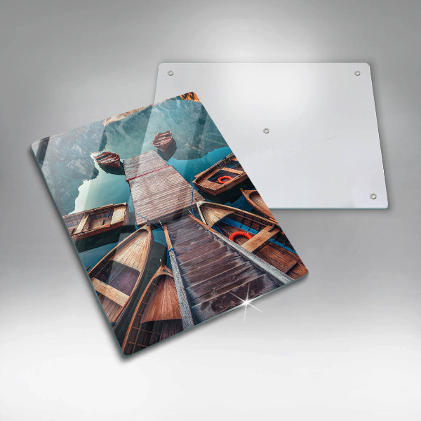 Cutting board Boats on the lake