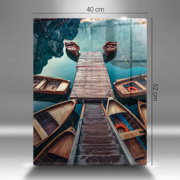 Cutting board Boats on the lake