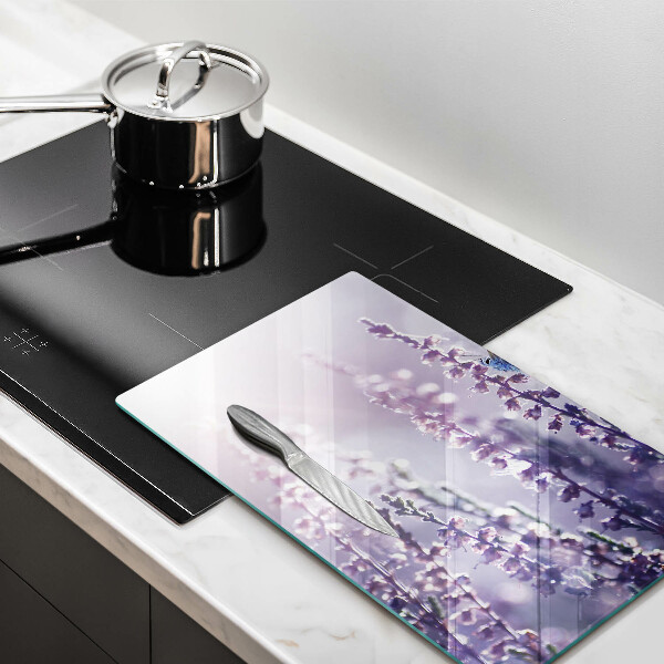 Cutting board Field flowers and butterfly