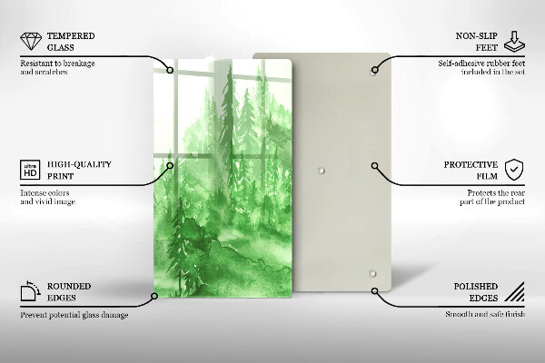 Cutting board Painted forest