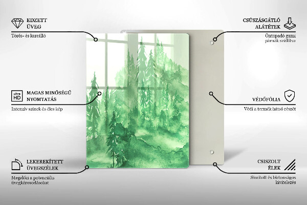 Cutting board Painted forest