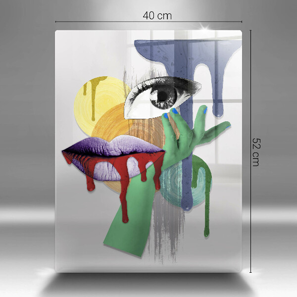 Cutting board An abstract art collage