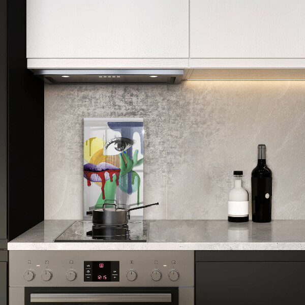 Cutting board An abstract art collage