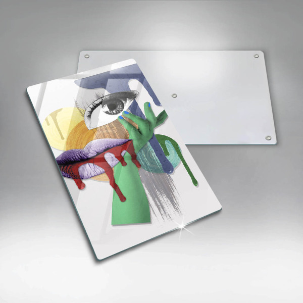 Cutting board An abstract art collage