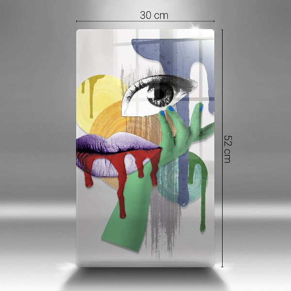 Cutting board An abstract art collage