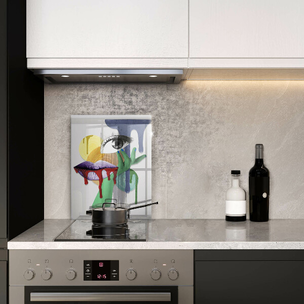 Cutting board An abstract art collage