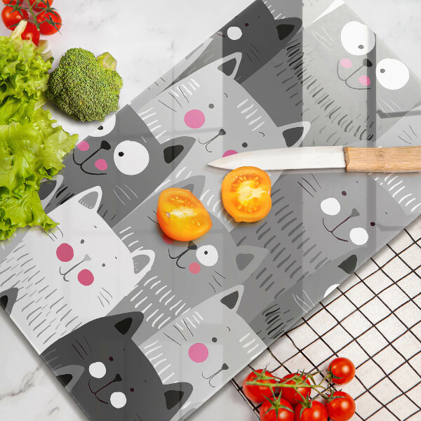 Cutting board Illustration of cats