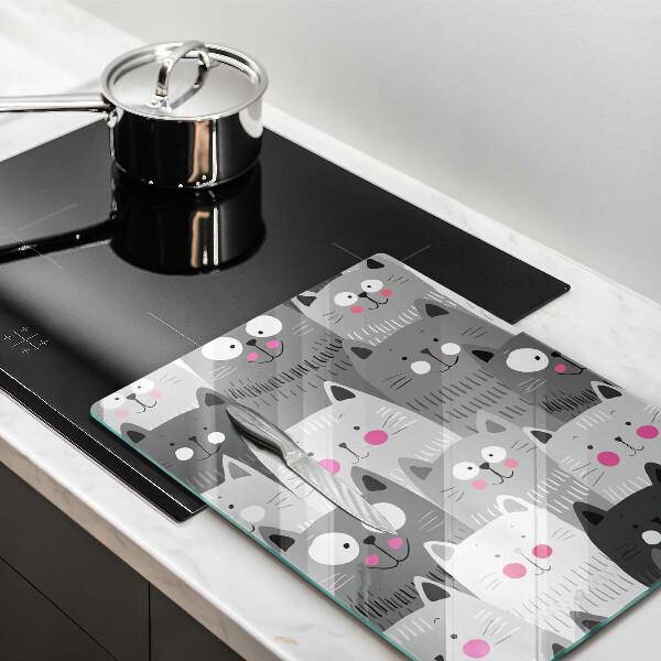 Cutting board Illustration of cats