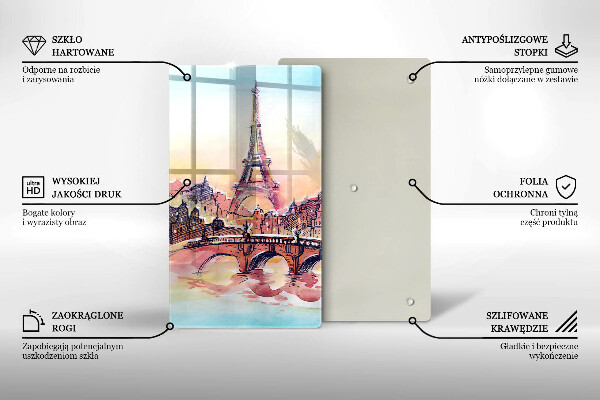 Cutting board Paris landscape Eiffel Tower