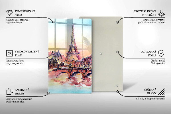 Cutting board Paris landscape Eiffel Tower