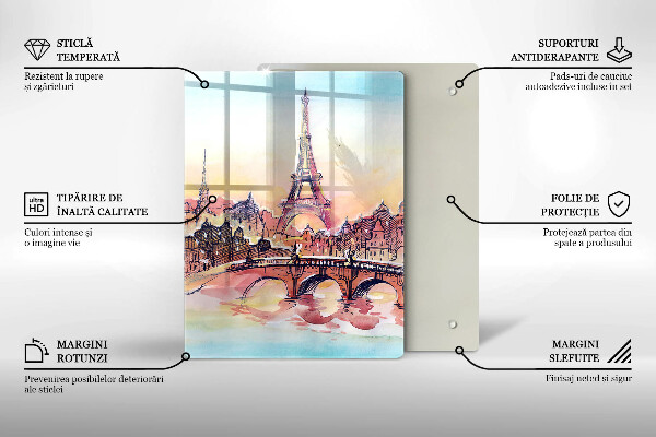 Cutting board Paris landscape Eiffel Tower