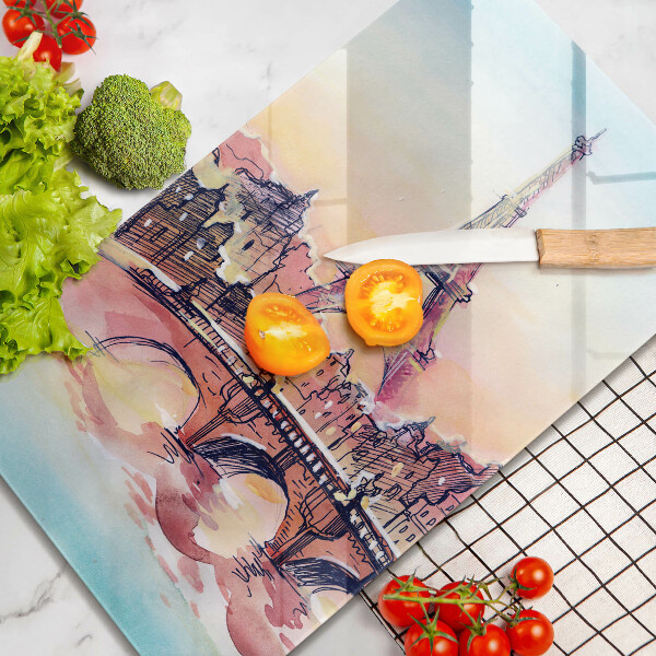 Cutting board Paris landscape Eiffel Tower