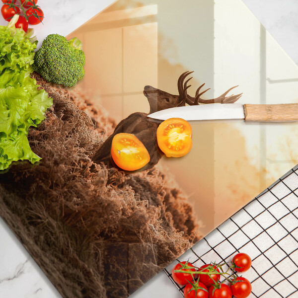 Cutting board Deer in the field